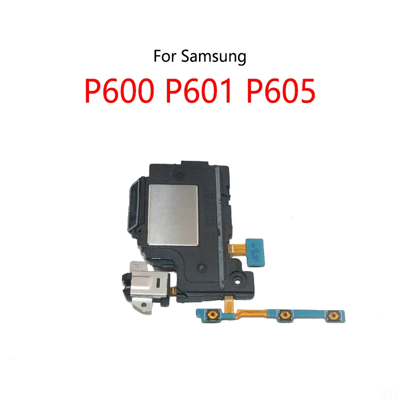 Headphone Audio Jack Ringer Buzzer Loud Speaker Power Switch Button Volume Button On / Off Flex Cable For Samsung P601 P605 P600