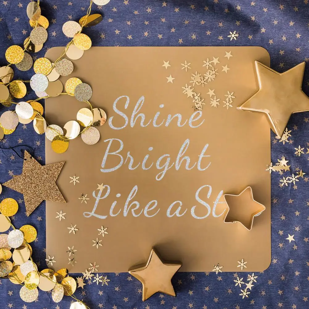 반짝이 스타 데칼 Scrapbooking을위한 반짝이 편지 스티커 Diy 공예 자기 접착 방수 알파벳 번호 물에 대 한 비닐