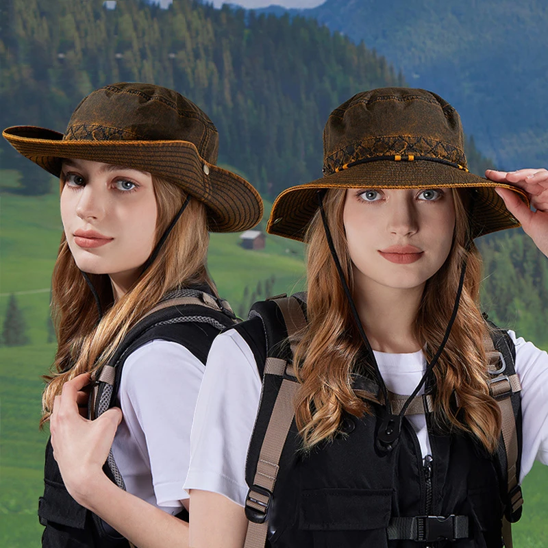 

1pc Newest Arrival British Retro Cowboy Style Bucket Hat for Men and Women in Spring and Summer Outdoor