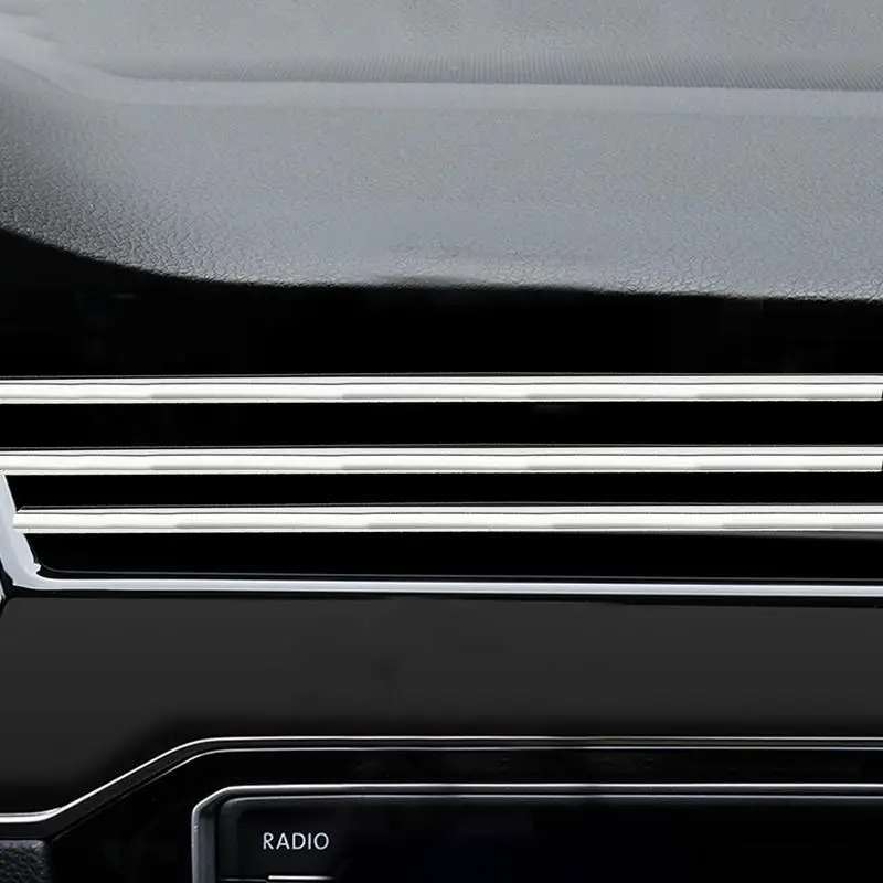 Air Vent Decorations For Car Air Conditioning Vent Outlet Cover Trim Kit 10X PVC Air Vent Outlet Trim Car Air Conditioning Vent