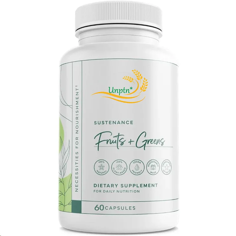 Daily Green, Fruit, And Vegetable Supplements - Superfood Vitamin Capsules - Enhance Energy, Mental Clarity, And Overall