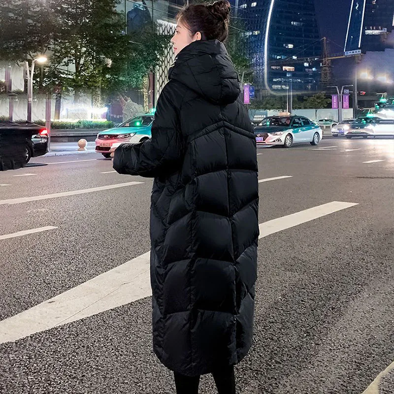 Winter New Mid-Length Warm Thickened Parka Outer Fashion Korean Loose Hooded Down Cotton-Padded Jacket Women\'s  Overcoat