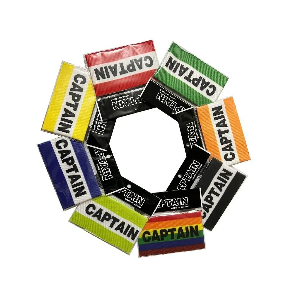 Random Football Captain Armband Adjustable Non-slip Sports Arm Band Elasticity Anti-off Sports Armband Team Unit Player