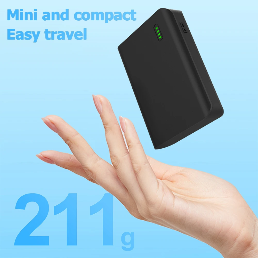 12V Portable Power Bank, 5V, 18650 Cell, Small Size, Large Capacity, Portable, Rechargeable Lithium Battery Pack