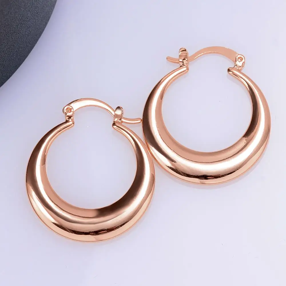 Boucles d'oreilles créoles rondes en argent regardé 925 pour femmes, cadeau de croissant de créativité, bijoux sauvages populaires, azole, mode, chaud, 3cm