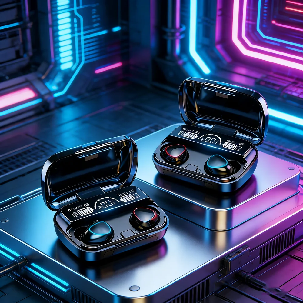 Fones de ouvido bluetooth sem fio esportes estéreo com cancelamento ruído microfone alto-falante caixa de som gamer