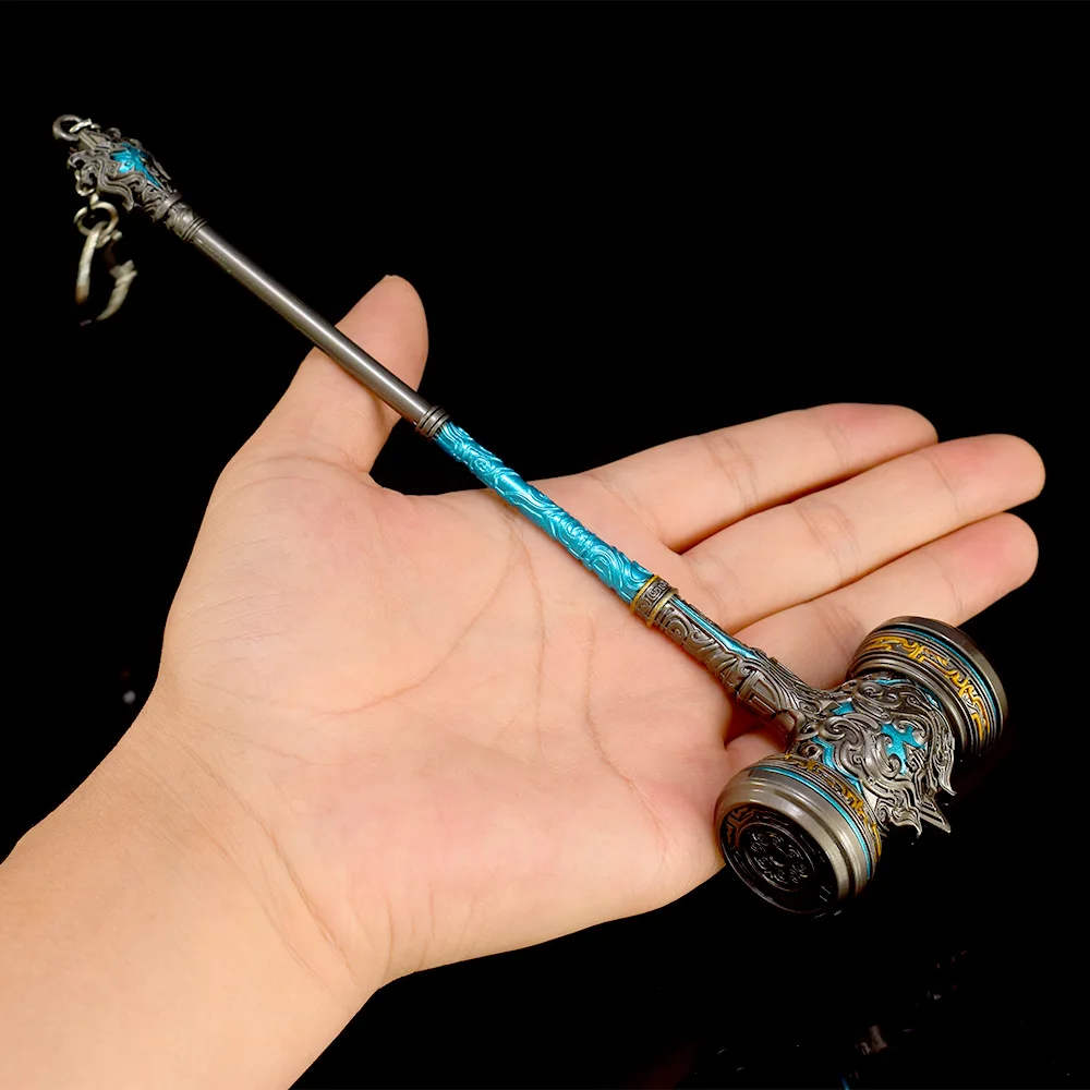 Arma Naraka Bladepoint de 21CM, douluo, Anime, martillo celestial, modelo periférico, colección de adornos de aleación, regalos de cumpleaños, juguetes para niños