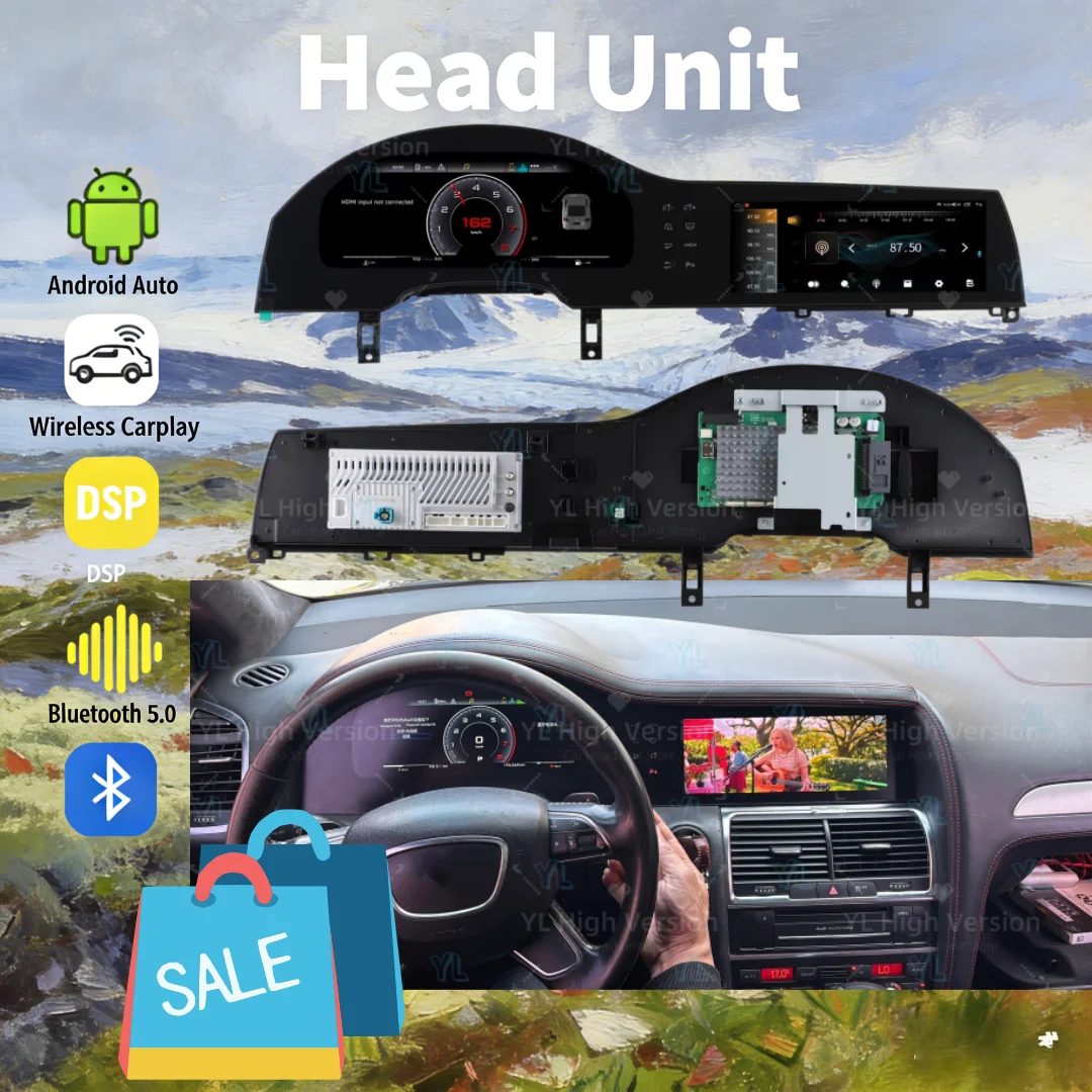 

Новая модель 12.3''+10.25'' для Audi Q7 2005-2009, 2010-2016, цифровая приборная панель, GPS-навигация, двойной экран, Carplay, автомобильная магнитола, Bluetooth