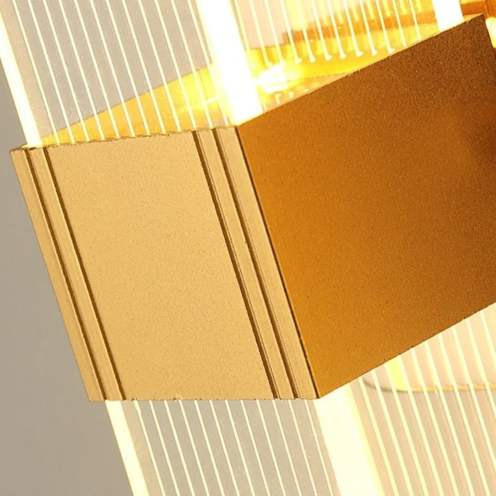 

Современный роскошный светодиодный настенный светильник с регулируемой яркостью, светодиодное освещение, лампы для украшения интерьера, акриловая трехцветная прикроватная лампа с затемнением для ресторана