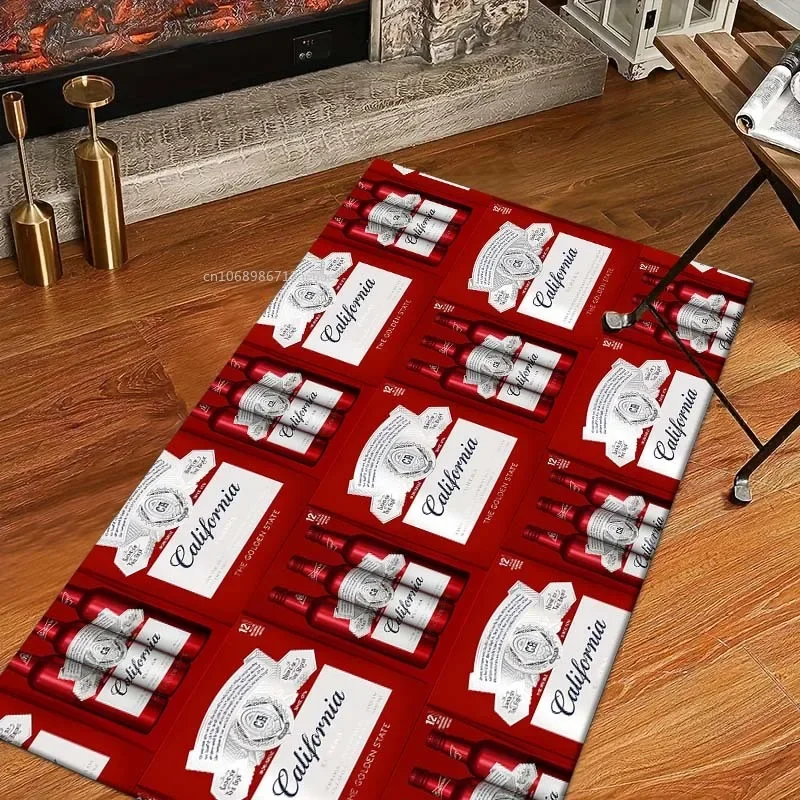 Budweiser Beer Pattern Printed Carpet Living Room Bedroom Decorative Carpet Kitchen Mat Bathroom Floor Mat Door Mat