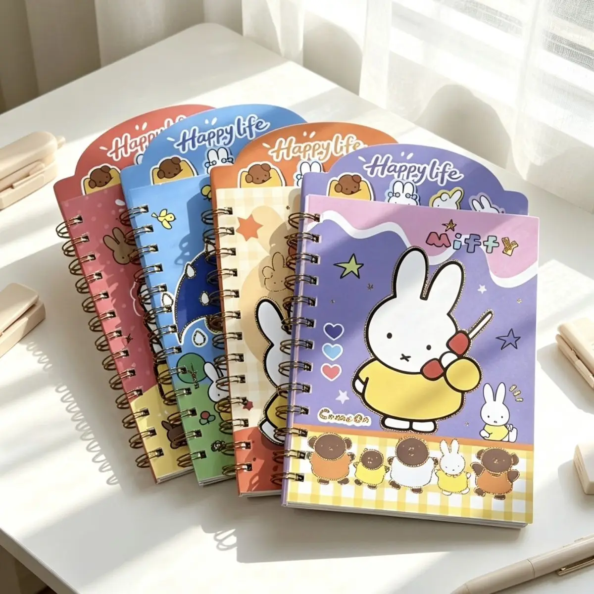 A5 Kawaii Miffy Diary Book Cute Cartoon Alien Notebook Cartoonly Cute Colorful Horizontal Line Diary Book