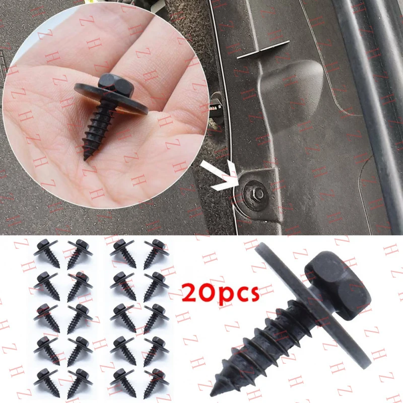 U+ Hex Head Screws Replacement Retainers Underbody Shields 20Pcs Accessories （Minimum order 10 pieces）
