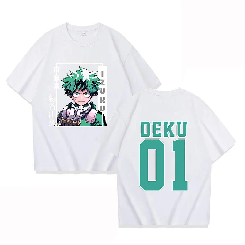 Hot Deku Funny Summer T-Shirt Harajuku Anime Print Fashion Short Sleeve Summer Casual T-Shirt Tops