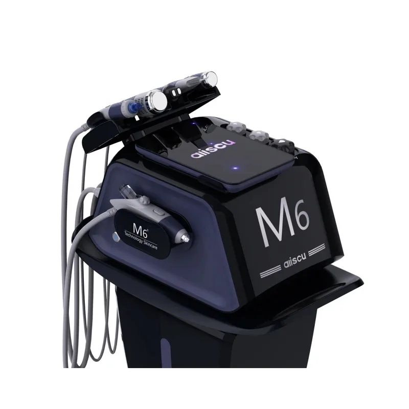 

6-in-1 Oxygen Hydro Dermabrasion Machine for Deep Skin Cleaning Facial Whitening Microdermabrasion Blackhead Removal Home