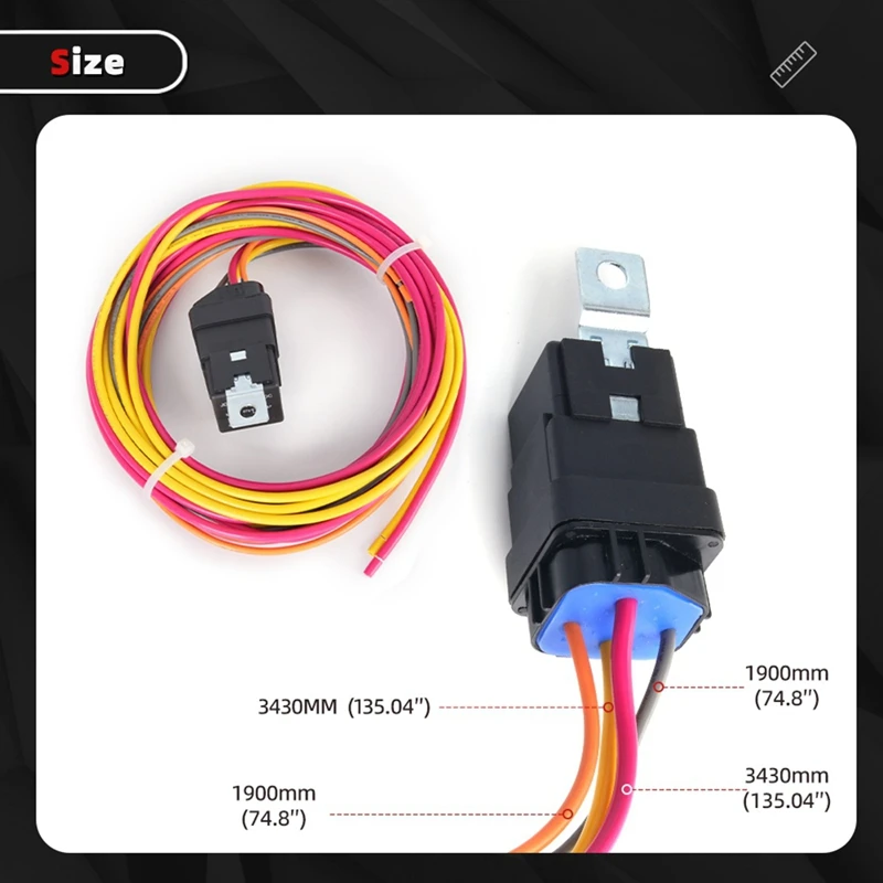 Super Sale Electric Fan Wiring Thermostat Temperature Switch 40A Relay Kit 185F on 165F Off Universal Electric Fan Wiring Kit