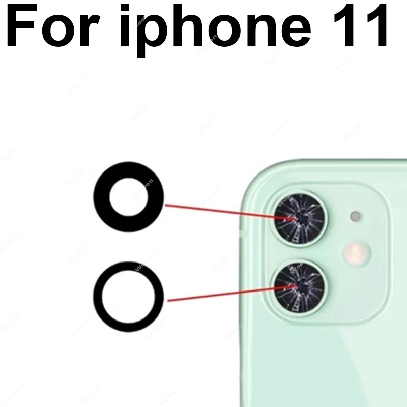 Rear Camera Lens Glass For iphone 11 12 13 14 15 Pro Max 12 13 Mini 14 15 Plus Back Camera Glass Lens with Adhesive Sticker Part