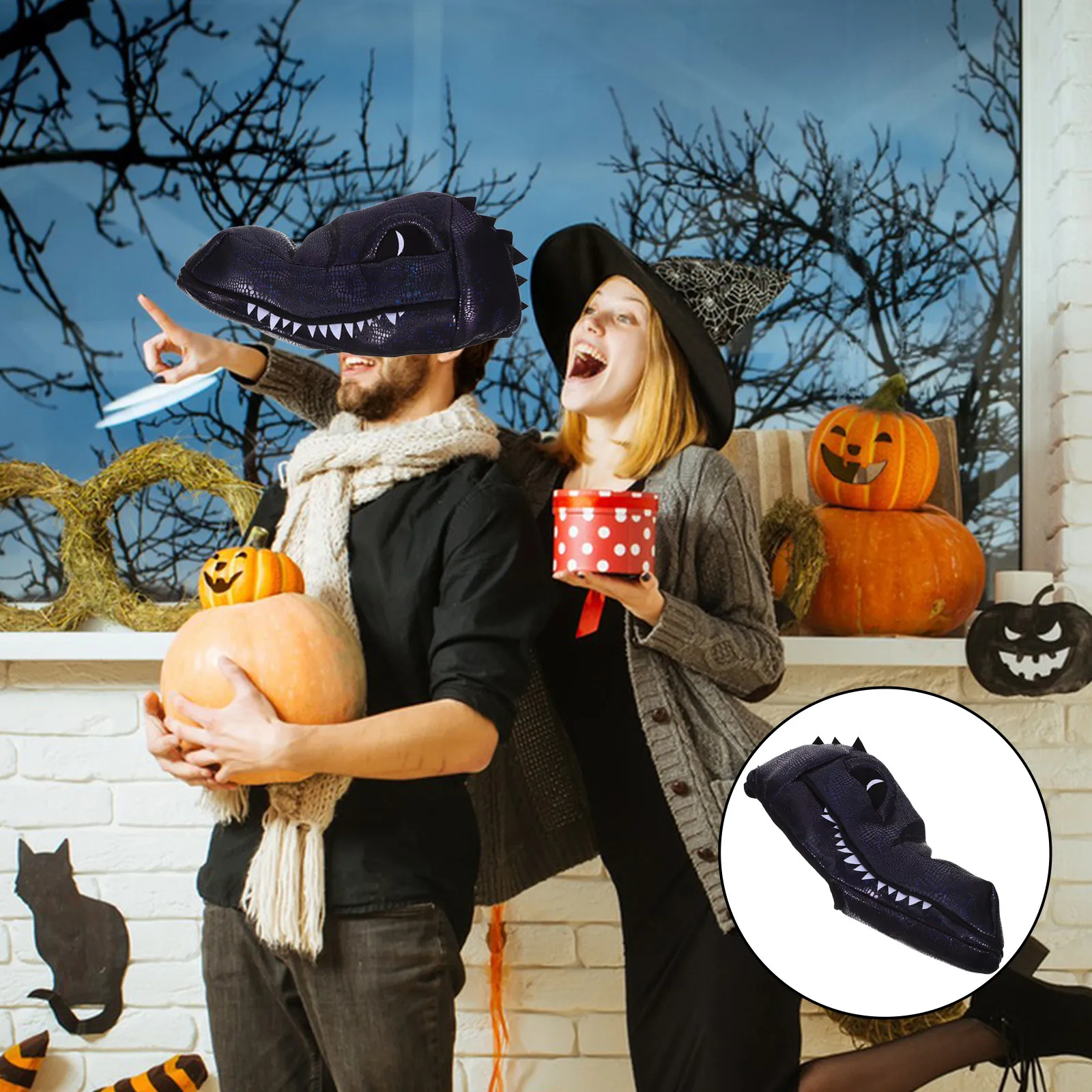 Alligator Funny Hat Realistic 3D Animal Headpiece Soft Lightweight Hat for Halloween Cosplay Party Dress- Animal Hats