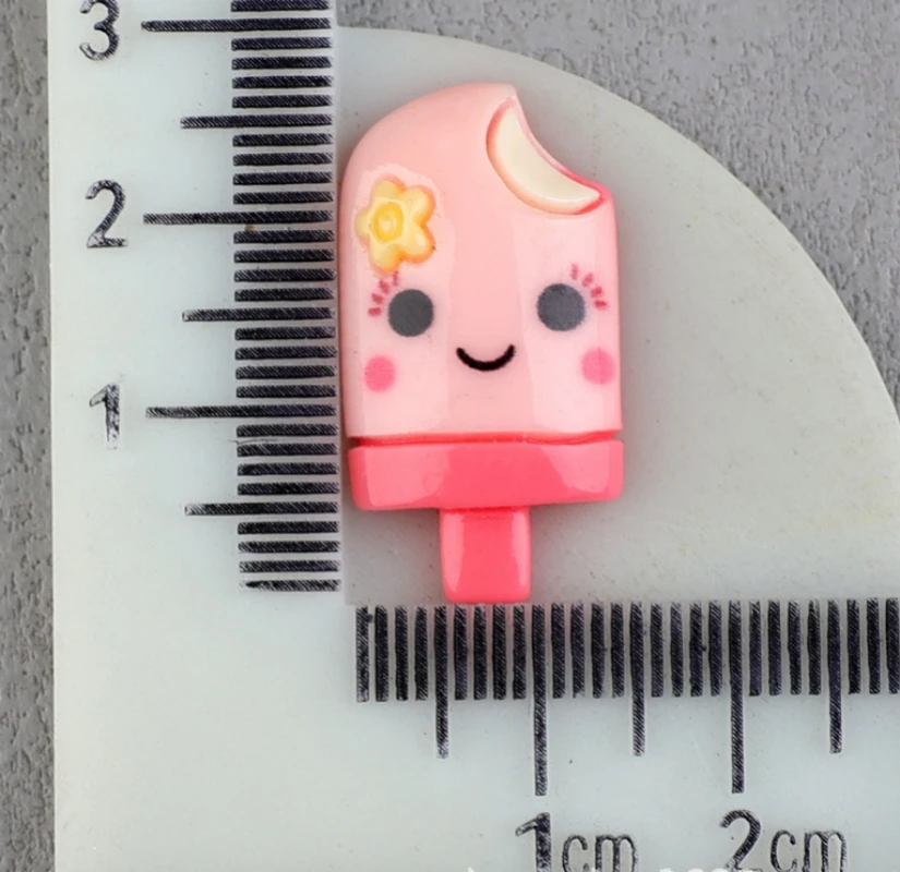 10PCS Kawaii Cartoon Ice Cream Resin Flat Back Cabochons For Hairpin Scrapbooking DIY Jewelry Craft Decoration Accessories Charm