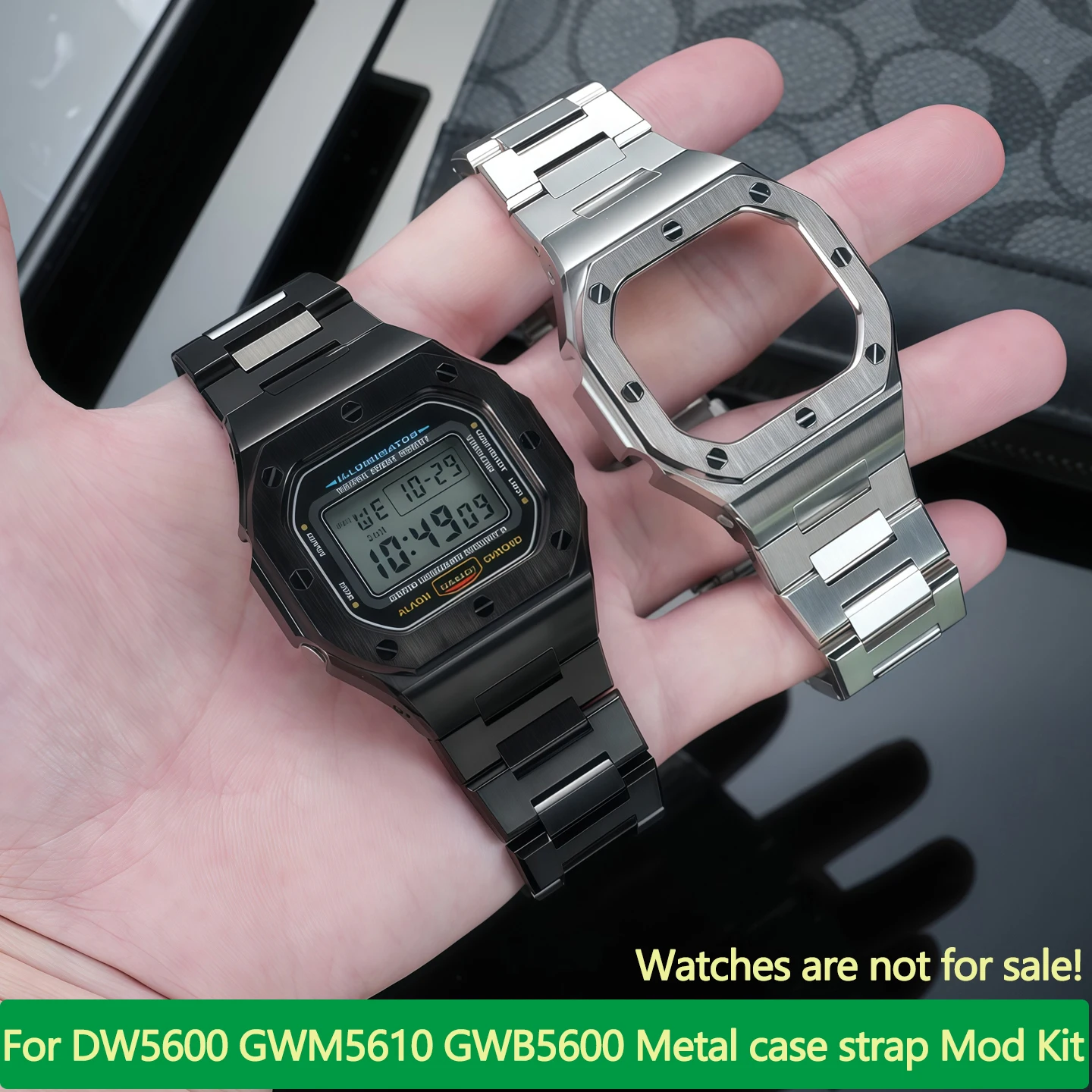 For Casio Watch DW5600 GW-M5610 GW-B5600 Metal Case Bezel,Stainless Steel Watchband Strap men's Wtach Case Accessories WithTools
