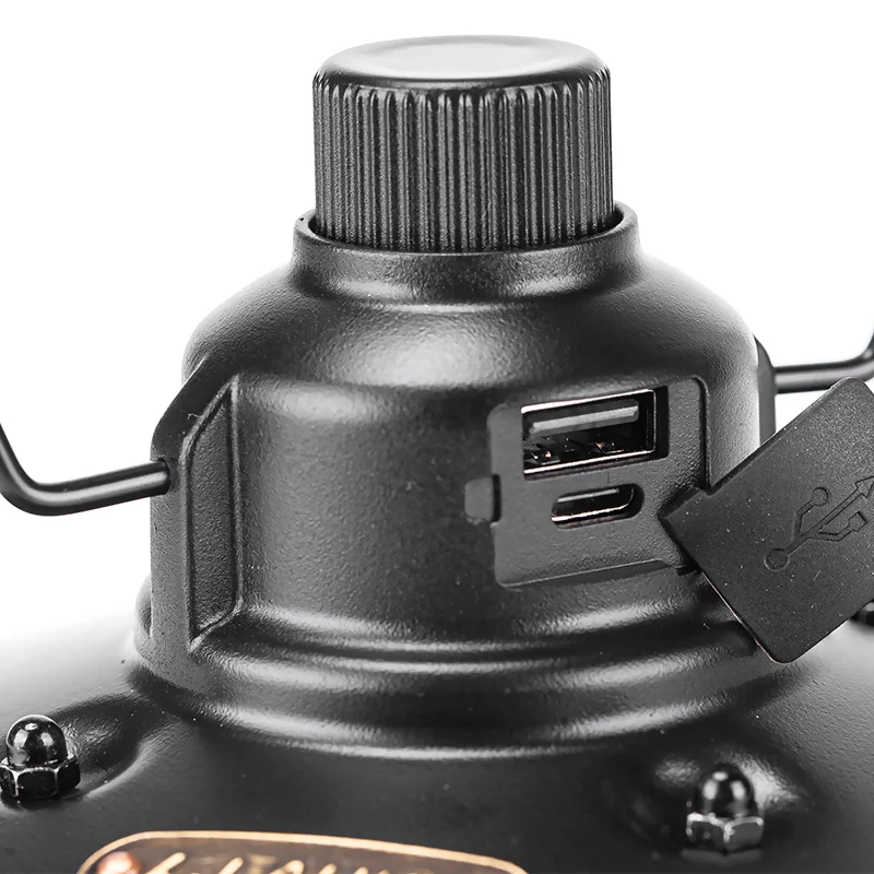 Portable Retro Lantern 2700-6000K Color Temperature USB Rechargeable Flashlight 4 Hours Long Battery Life with Power Bank