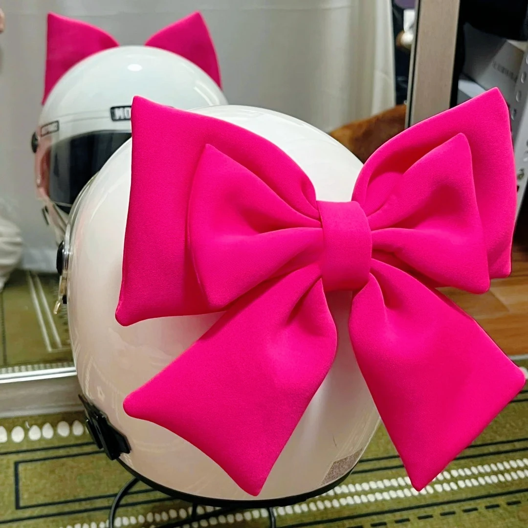 

Helmet Accessories Motorcycle Decoration1 Piece Sweet Candy Double Layer Bowknot with Suction Cup Bow Head Girl Headwear Elegant