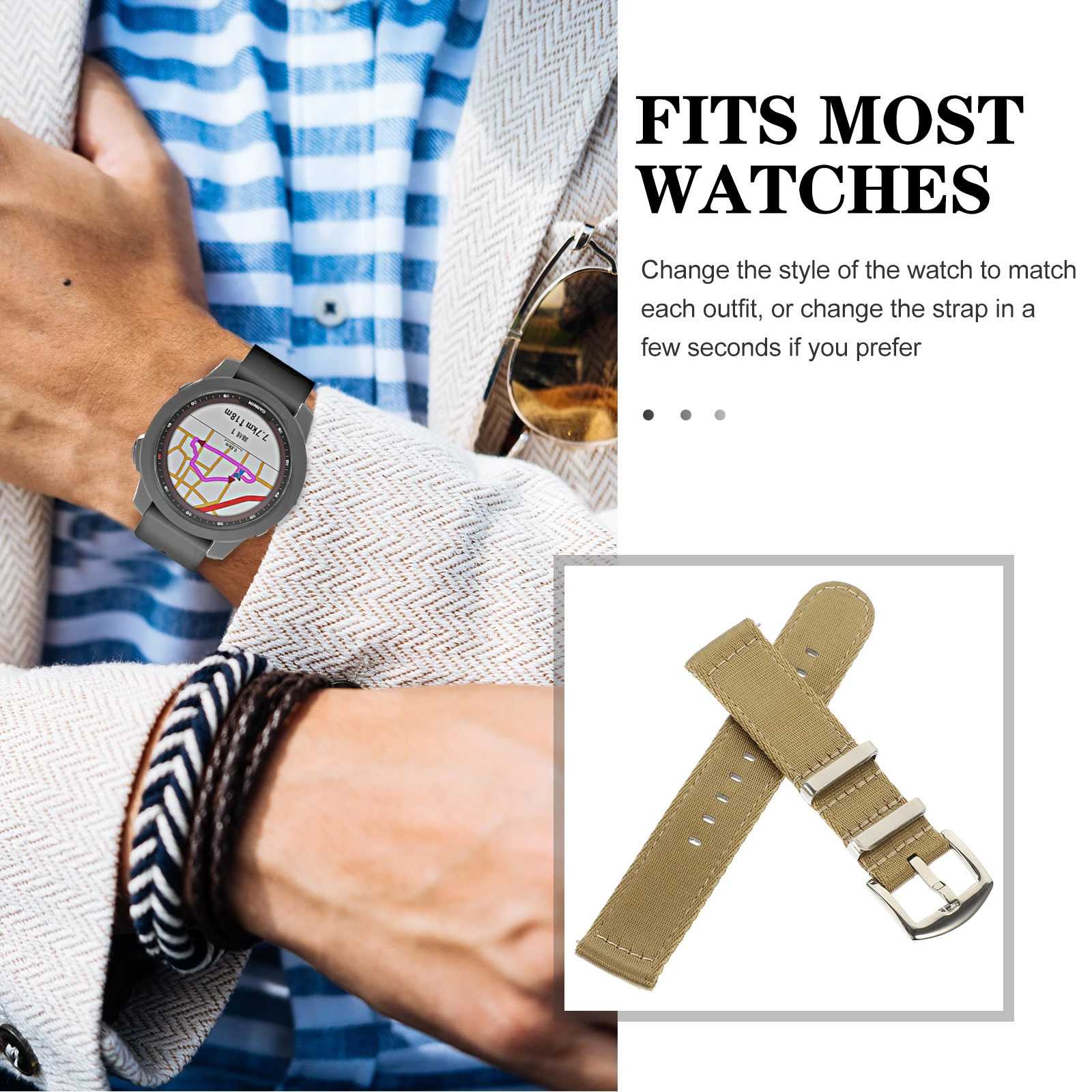 

Nylon Strap Watch Decorative Band Automatic Wear-resistant Quick Release Watchband Man Straps Bands Men Replacement