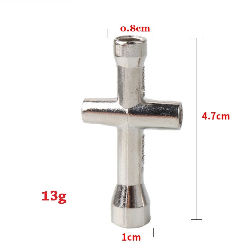 RC Car Cross Socket Wrench, M2 M3 M4 Nut Remover Tool, RC Model Tire Disassembly Repair Tool