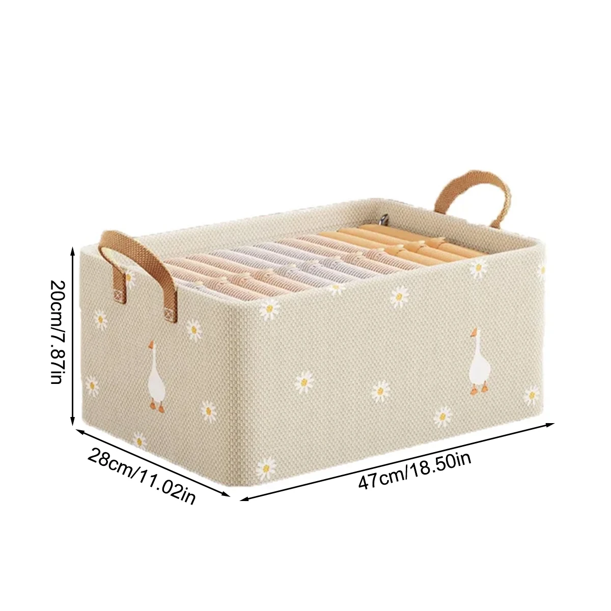 47*28*20cm Home Underwear Socks Fabric Storage Box Living Room Dormitory Sundry Storage Basket