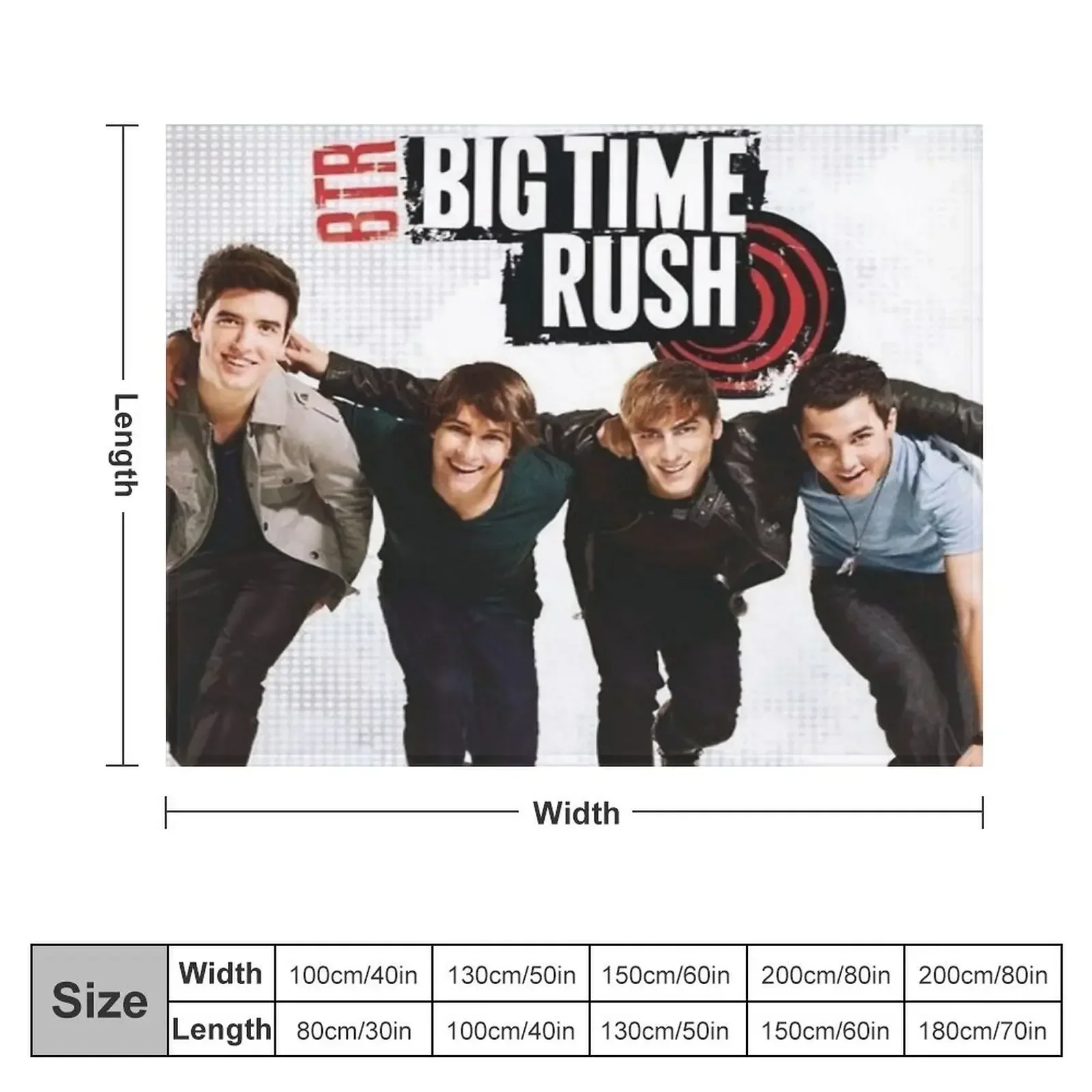 Big time Rush Throw Blanket anime Cute Plaid Single Plaid on the sofa Blankets