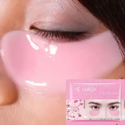 Kolagenowa maska pod oczy przeciwzmarszczkowa, plastry pod oczy redukujące drobne linie, usuwające cienie pod oczami, worki i opuchliznę, nawilżająca, rozjaśniająca pielęgnacja skóry.