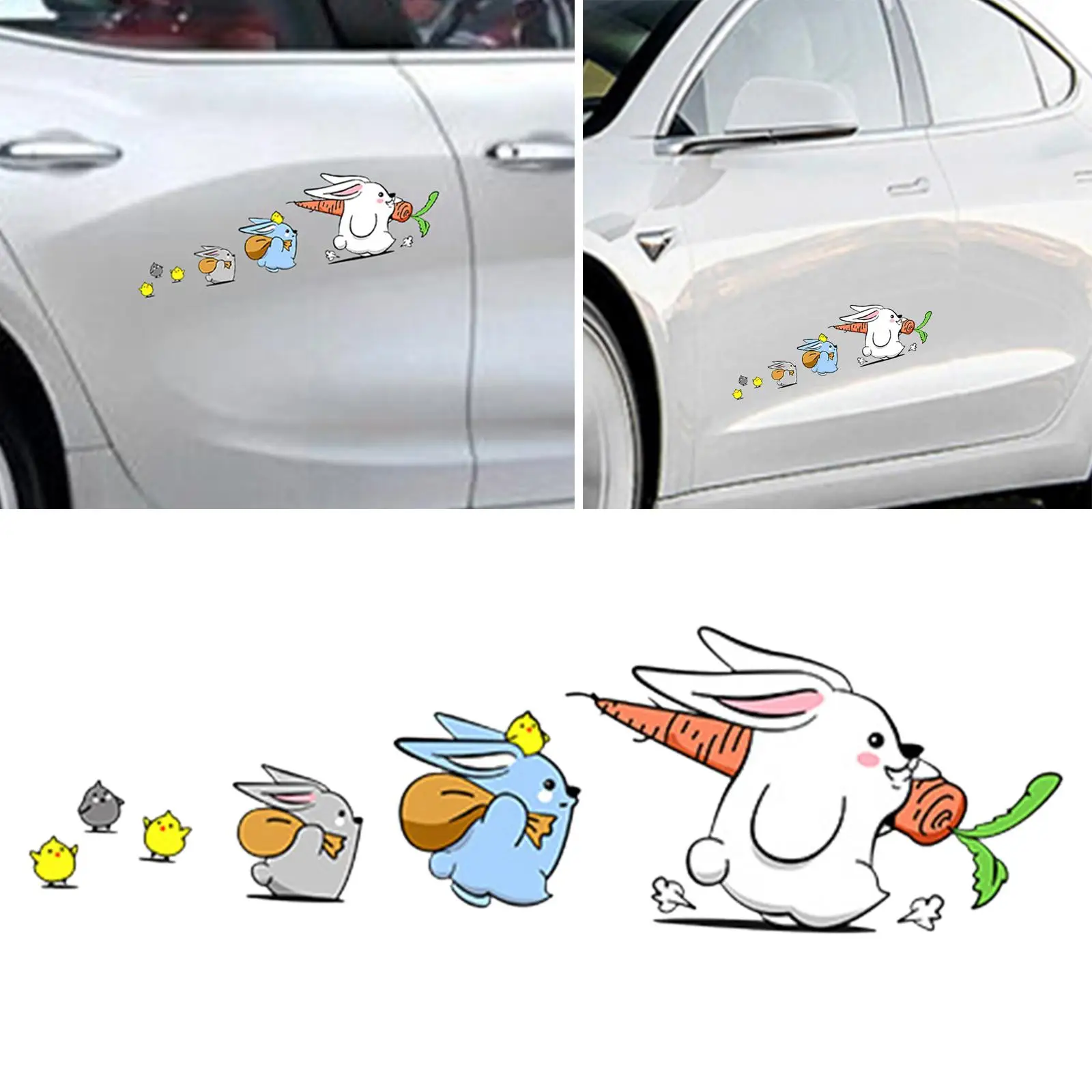 

Наклейки с забавными животными, кроликом и кроликом для ноутбуков, декор, водонепроницаемые