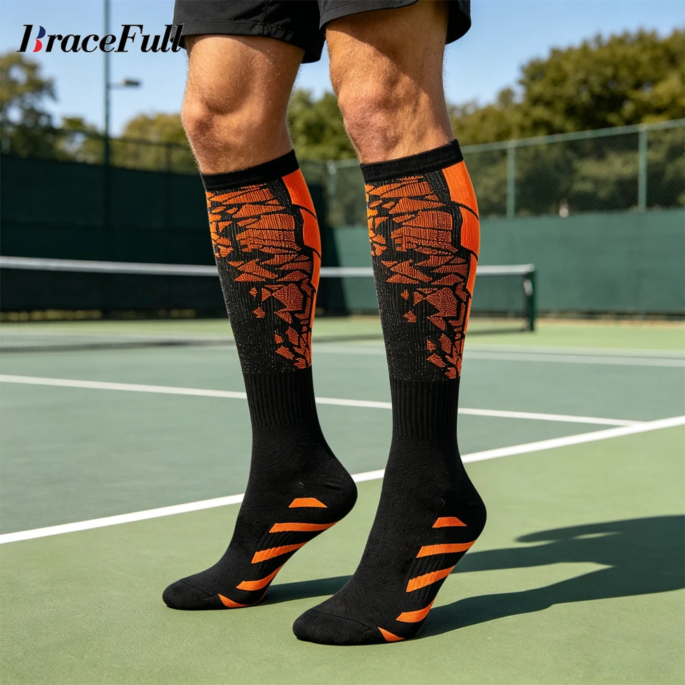 Endurance Sport Recovery Calf Socks 15–20mmHg Support for Running, Cycling, Athletic, Nursing, Travel  Anti-Fatigue 1Pair