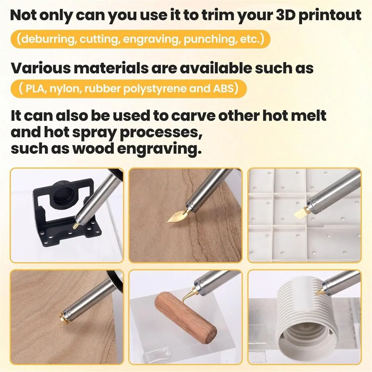 Time Saving Heat Insert Nut Iron Tip Heat Set Insert Tool Soldering TS100 Iron Tip 3D Printing Modify Finishing Tool view 2