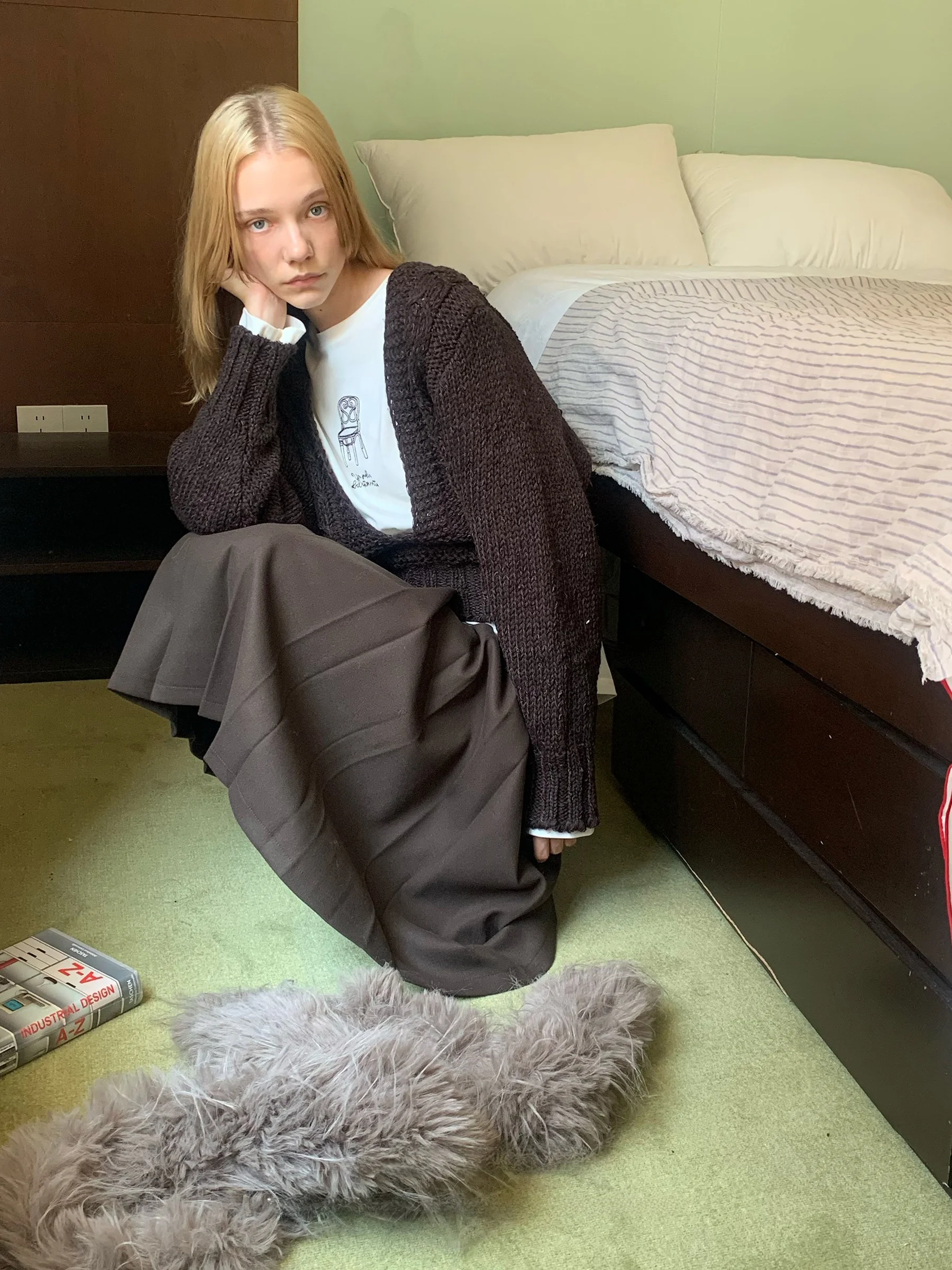 

JDE Woolen Knitted Deep V-ne Hollow out Base Layer Top Women's Faion Casual Sle Winter Thermal Wear Underwear Sweater