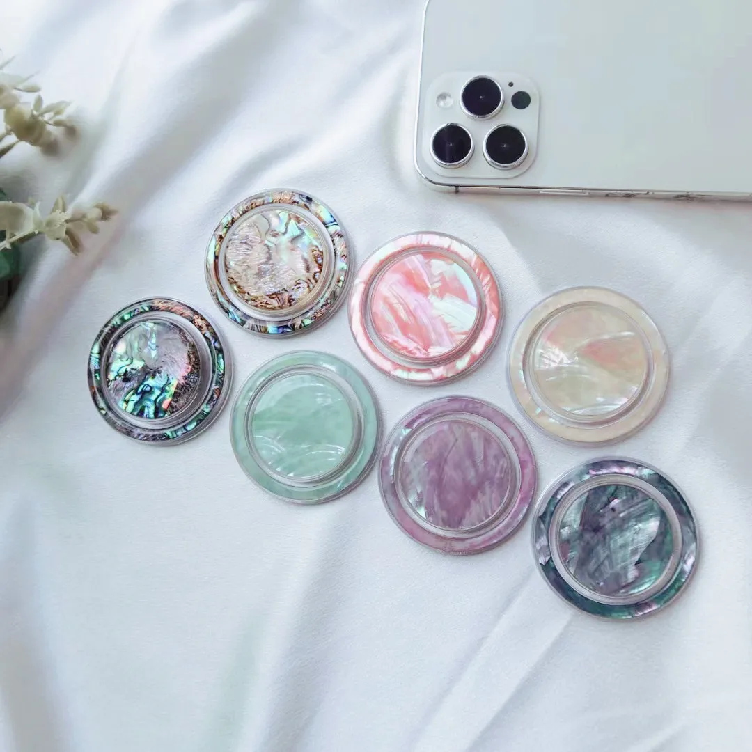 

Universal Round Colorful Shell Magnetic Phone Stand Desktop Mobile Phone Holder For iPhone 17 16 Samsung Xiaomi Case Accessories