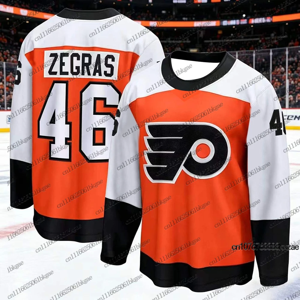 Men's Women's Autumn Winter New Hockey Jerseys Philadelphia Flyers Hockey Jersey Casual Sports Long Sleeve Women Man Jerseys