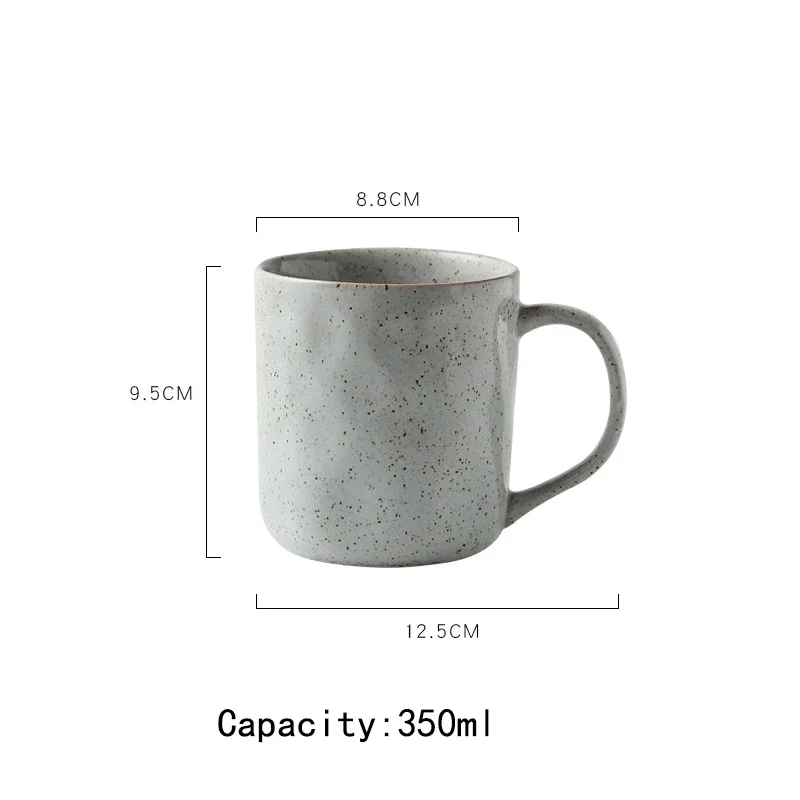 Nordic Style Retro Ceramic Water Cup Creative Tea Milk Cup For Office And Home Gifts birthdays Christmas Mug 350ML