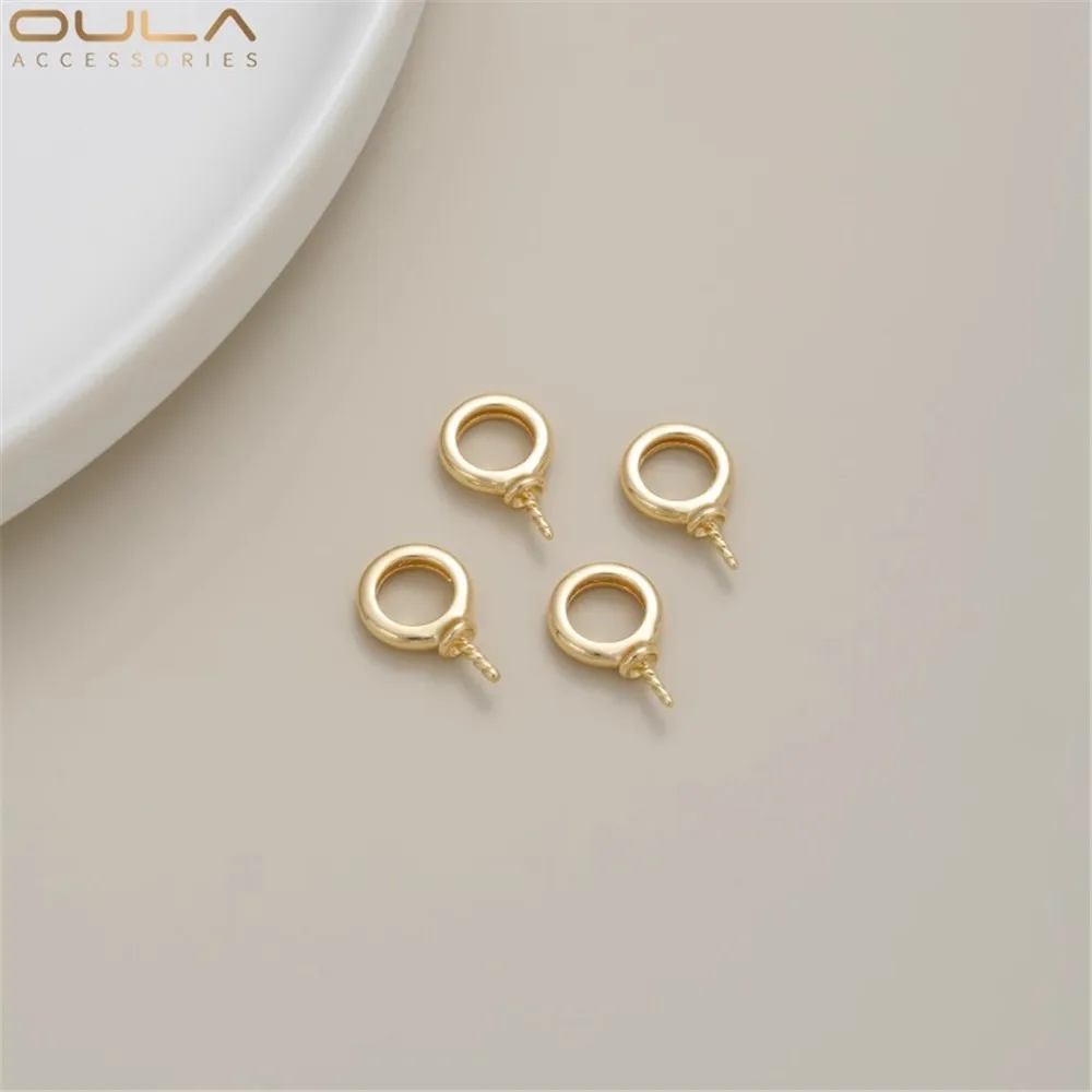 

Позолоченный 14 К поднос с жемчугом в виде овечьего глаза с большим отверстием для изготовления ювелирных изделий своими руками - серьги, браслеты, ожерелья, доступ ручной работы