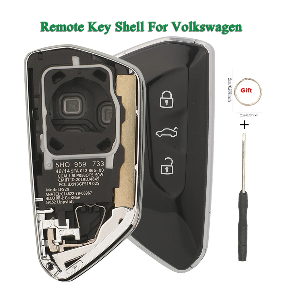 Jinyuqin Fernbedienungs-Schlüsselgehäuse 3BNT für Volkswagen Golf 8 Cupra Tarraco Gti Mk7/8 Skoda Octavia Seat Leon Smart Card Gehäuse KD HZ/ZB25 – Detail 2