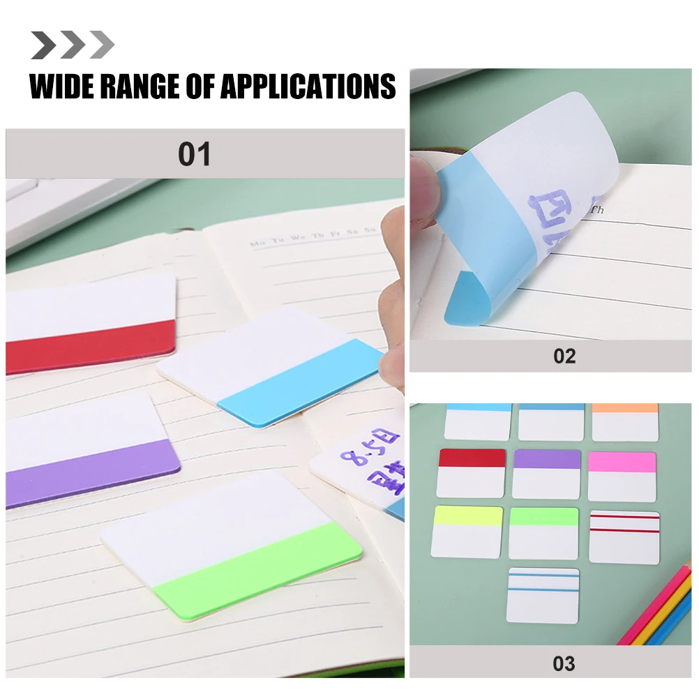 

10 Books Fluorescent Translucent Memo Pads Colored Multi-Function Smooth Writing Pocket Notepad Small