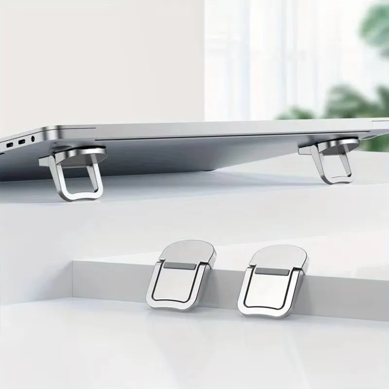Soporte Plegable para Laptop, Patas Ajustables Mini, Soporte Invisible Portátil para Macbook, Base de Refrigeración para Notebook, Pies para Macbook