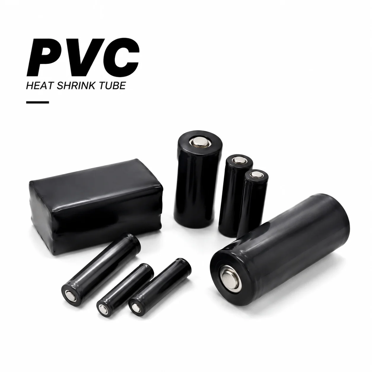 10M/5M/2M Black PVC Heat Shrink Tubing Width 30-300mm Quick shrinking moisture-proof and dustproof battery protective cover