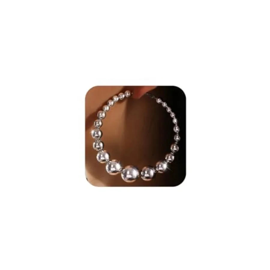 

Chunky Large Beaded Huggie Hoop Earrings for Women, Exaggerated Big Thick Beads Round Circle Drop Dangling Earring Boho Y2k Par