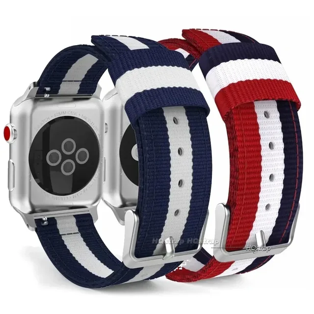 Nylonowy pasek do Apple Watch Band 45mm 44mm 8 7 6 5 4 SE Watcband do Iwatch Ultra2 49mm 41mm 40mm 38mm 42mm Pasek Bransoletka sportowa