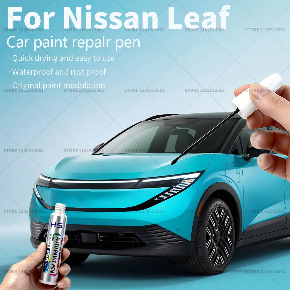 For Nissan Leaf Paint Repair Pen Touch Up Scratch Remover DIY Car Accessories Pearl White Black Brilliant Silver Gun Metallic