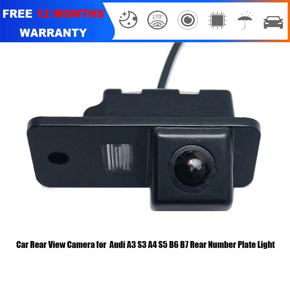 Car Rear View Reverse Camera For Audi A4 S4 MK2 B6 MK3 B7 MK4 B8 A5 S5 MK1 Number Plate Light Audi1 Fi HD Parking Camera