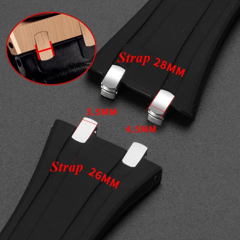 3.5mm /4.5mm 316 Stainless Steel End Link For AP Royal Oak Offshore Integrate Smoothly Case Sliver Metal Block Lug Connector