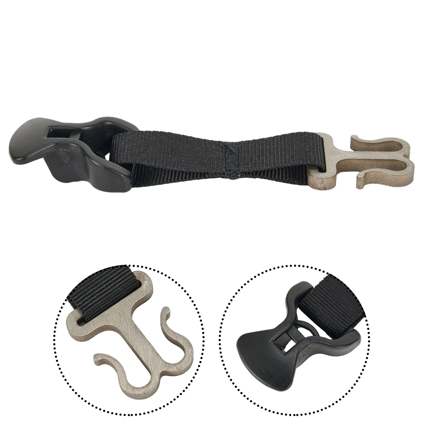 Tent Rope Holder Practical To Use Tent Set Up About 85x20mm Black Fixation Nylon+Stainless Steel+ABS Brand New