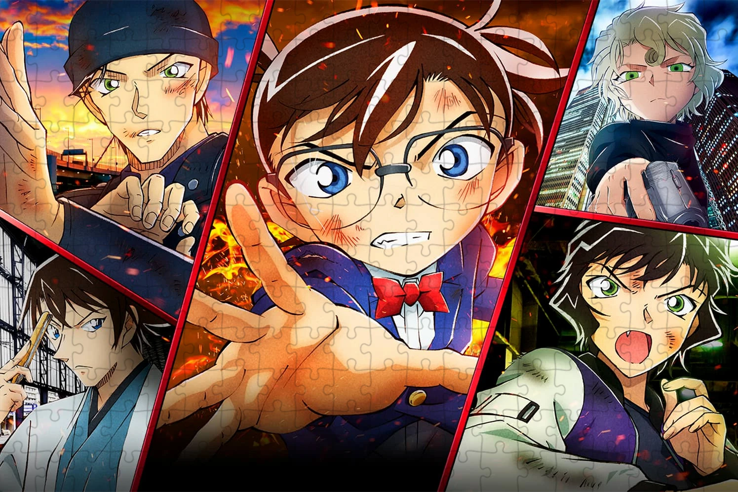Detective Conan Anime Jigsaw Puzzle 1000 PCS Premium Cardboard/Wooden Puzzles for Adults Fan Collection Home Decoration
