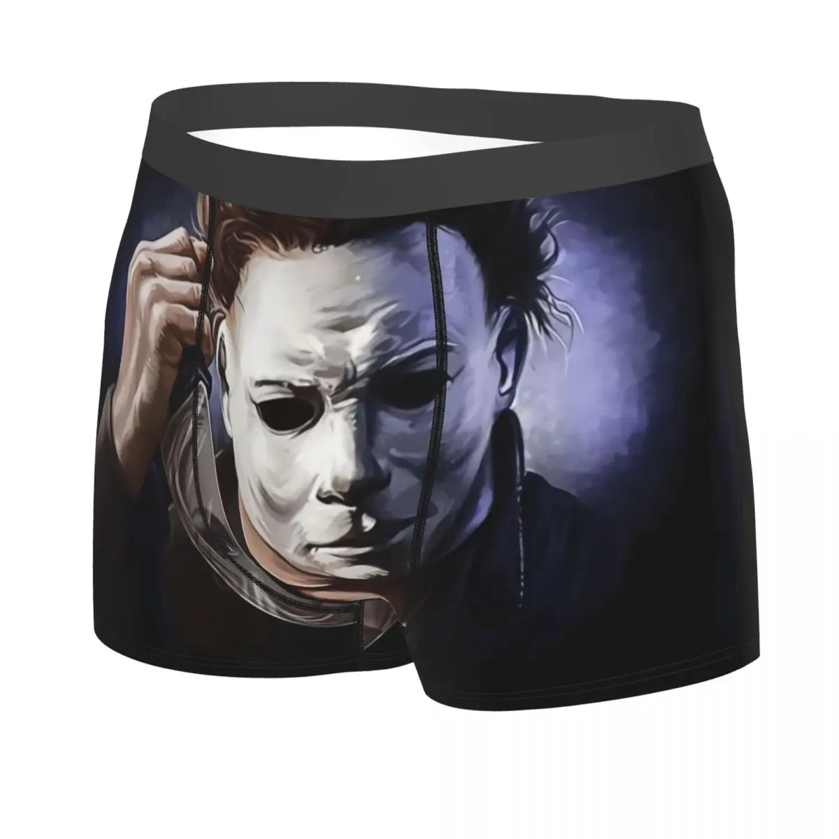 Male Novelty Michael Myers Knives Underwear Halloween Film Art Boxer Briefs Soft Shorts Panties Underpants